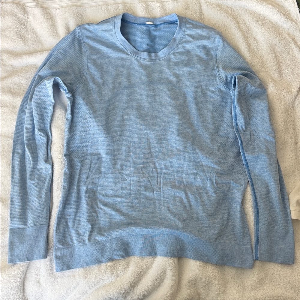 Lululemon relaxed swiftly long sleeve light blue